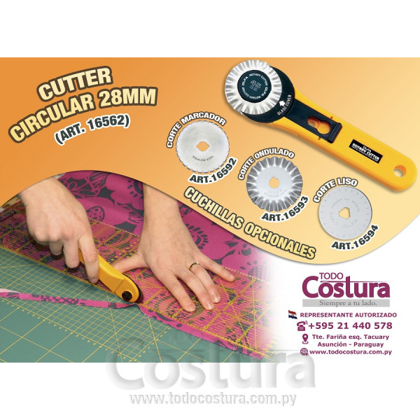 CUCHILLA CIRCULAR (ZIG-ZAG) P/ CUTTER DW-RC045A (45MM)